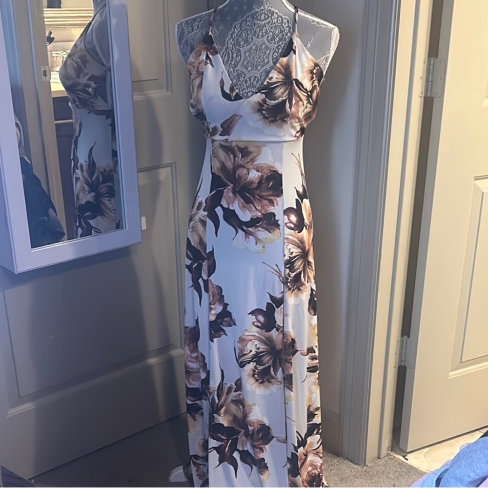 Floral Maxi Dress with Halter Neck